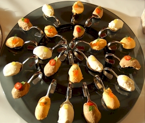 lazy susan als presentatie bij een buffet